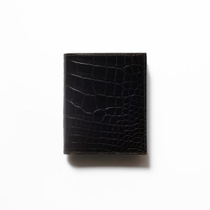 Thắng Portrait Bifold Wallet - Black - Crocodileskin
