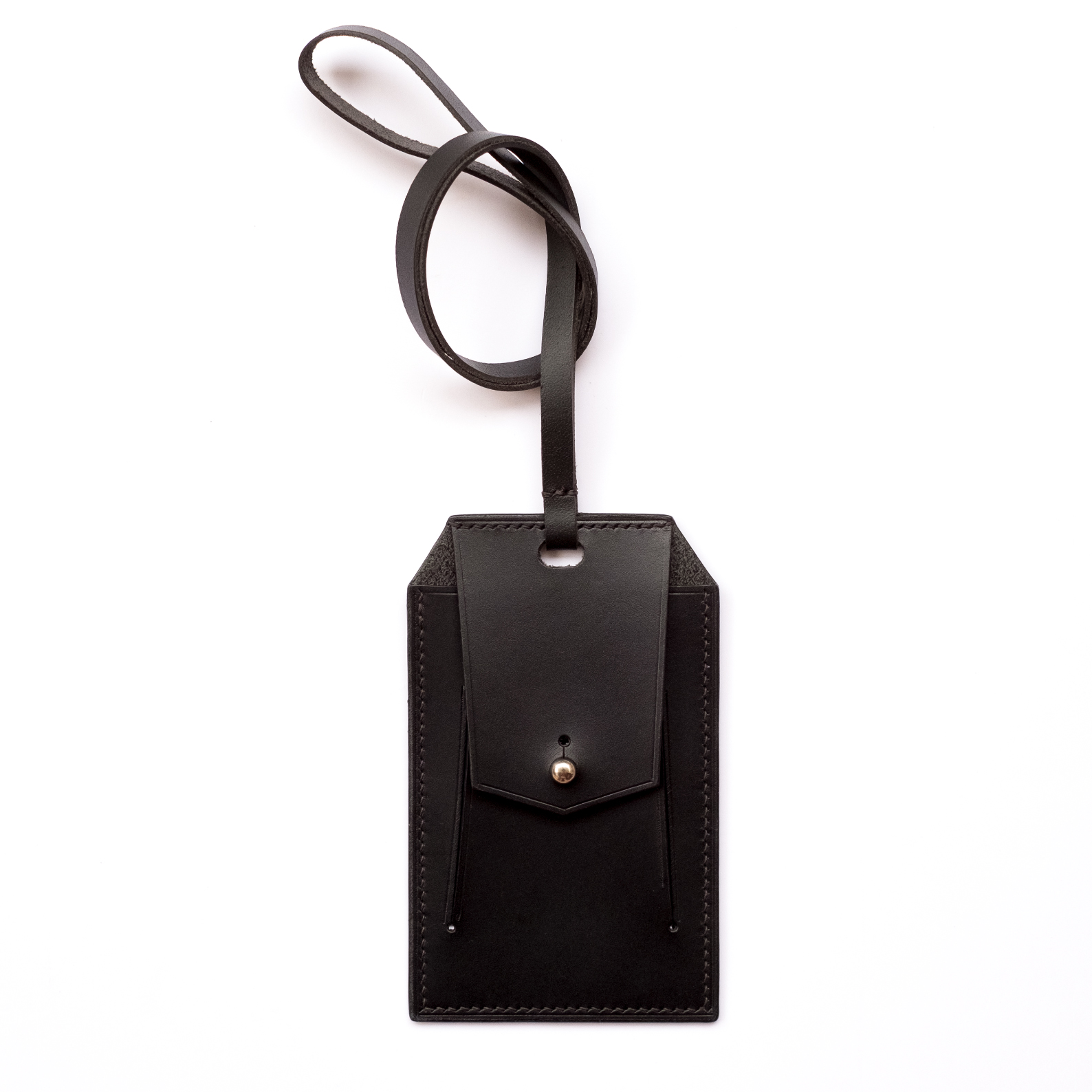 Name Tag - Black - Buttero veg tanned leather