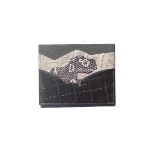 Tiny T-rex Card-holder / alligator x calfskin Copy