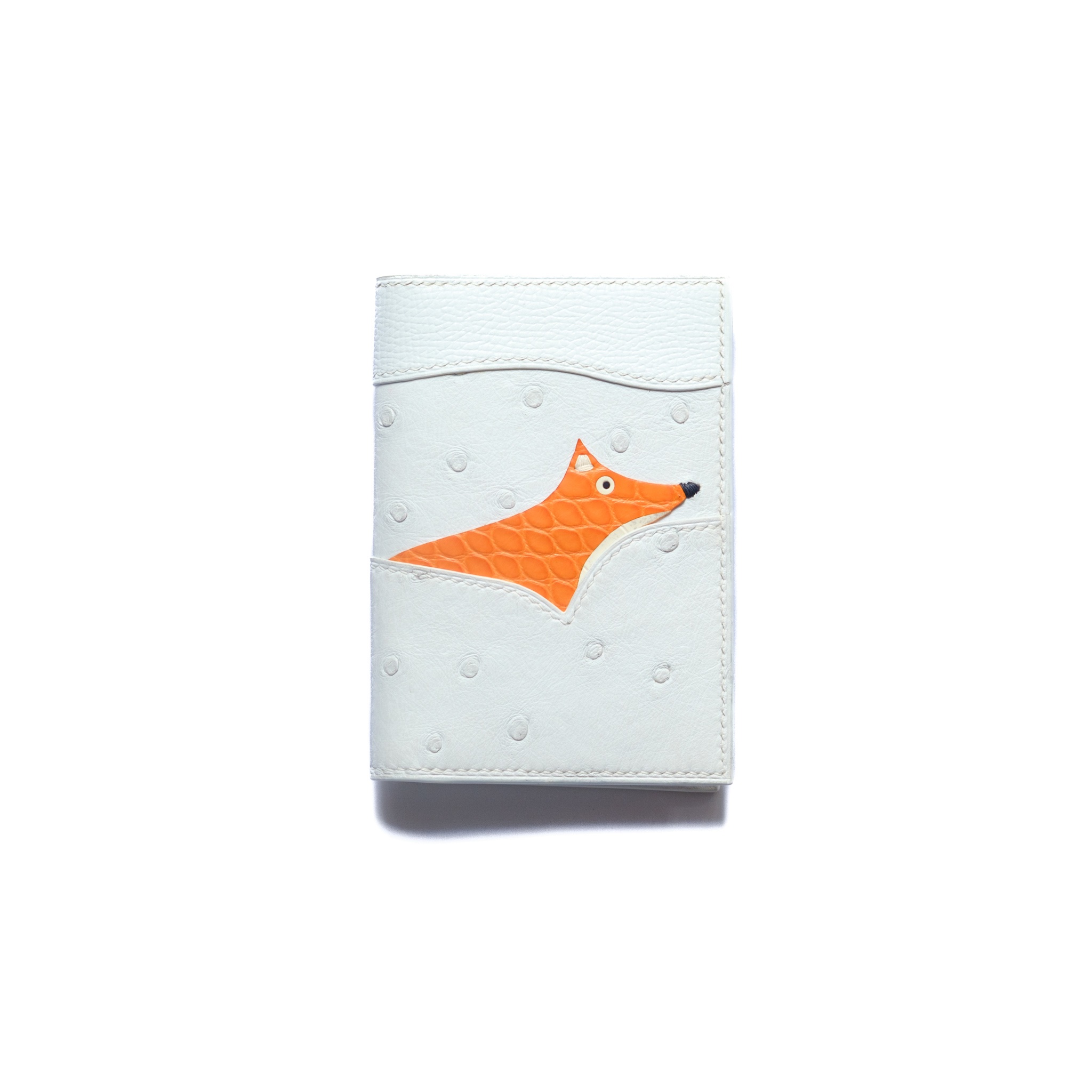 Tiny Fox Pocket Wallet - Crocodile / Ostrich skin