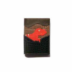 Tiny T-Rex Pocket Wallet - Crocodile skin