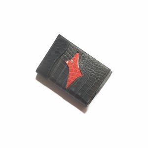Tiny Fox Pocket Wallet - Crocodile skin